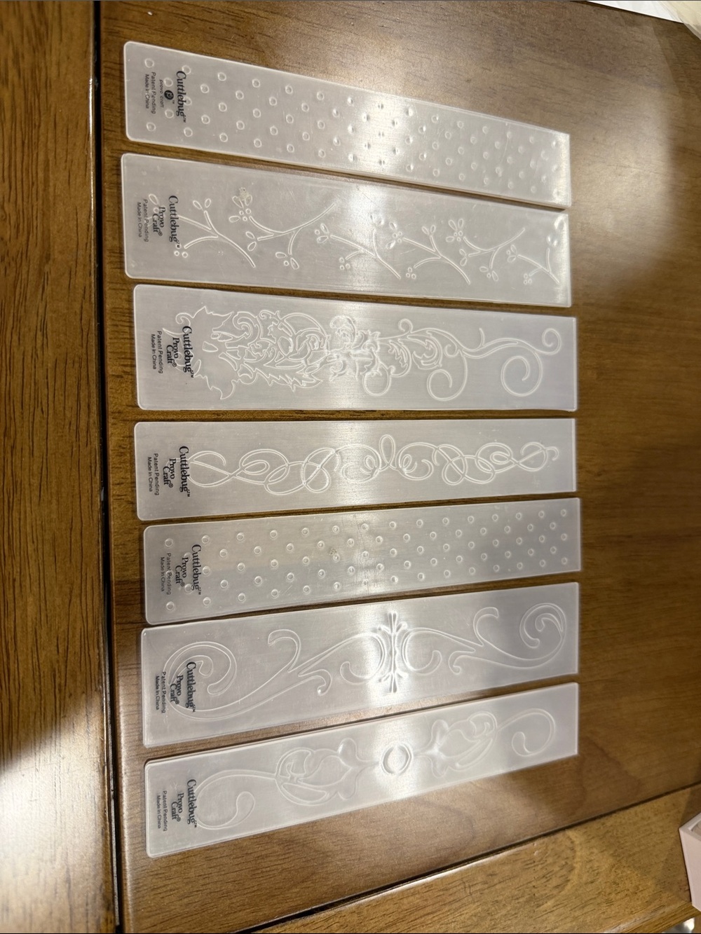 7 Cuttlebug Embossing Folders